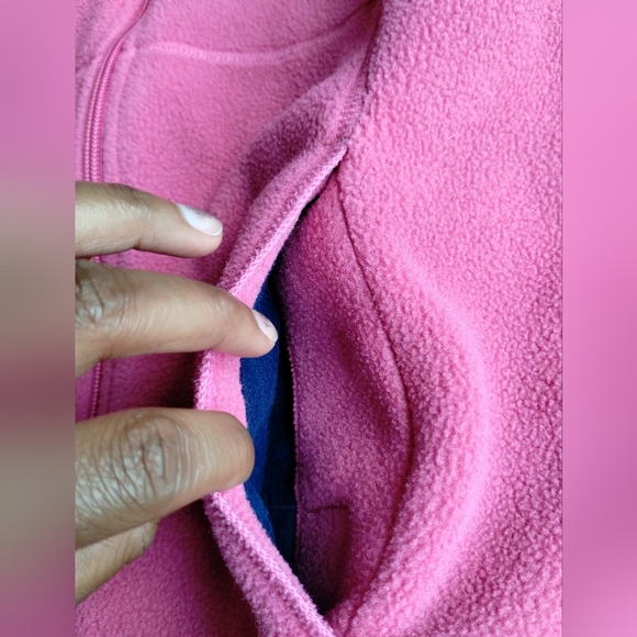 โขL.L. Bean Child Vest Bright Pink Fleece Full Zip Sleeveless Jackets No Size Tag - Picture 13 of 16